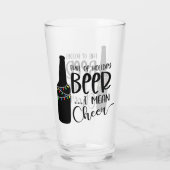 vol kerstbier en kerst | Funny Drink Glas (Achterkant)