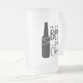 vol kerstbier en kerst | Funny Drink Matglas Bierpul (Voorkant rechts)