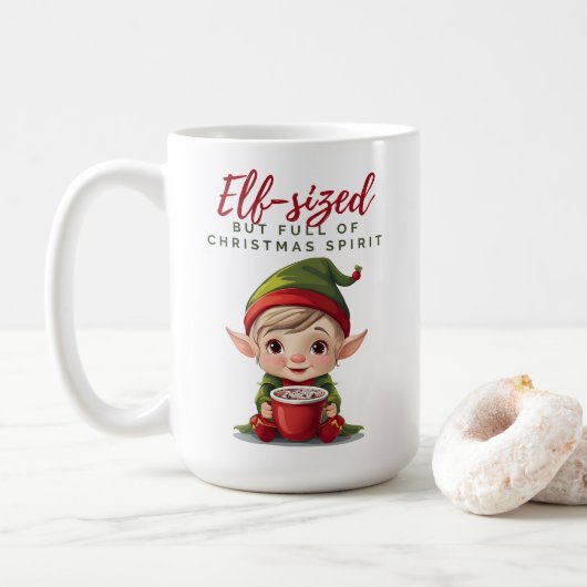 Vol kerstsfeer, vakantie Mok (Met donut)