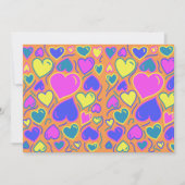 Vol kleurrijke harten kaart (Voorkant)