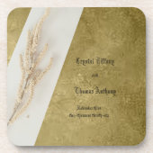 Vol leven bruiloft Onderzetter gunsten (Voorkant)