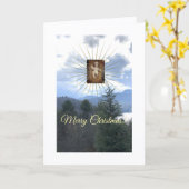 Vol licht, met kerstmis gevouwen Wenskaart Kaart (Gele Bloem)