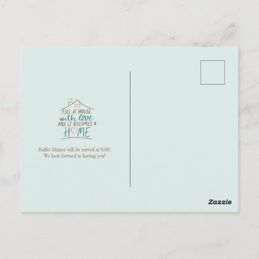 Vol liefde  housewarming briefkaart (Achterkant)