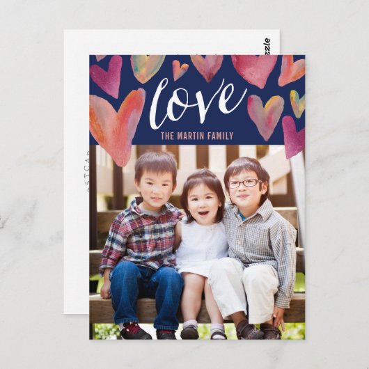 Vol liefde Valentijnsdag Briefkaart (Voorkant / Achterkant)