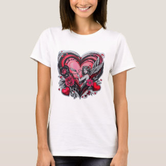 Vol liefde Valentijnsdag meisje T-shirt