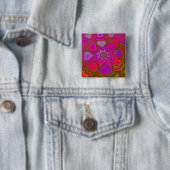 'Vol Liefde' Vierkante Knop Button 5,1 Cm (In situ)