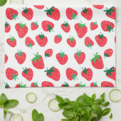 Vol met aardbeien theedoek (Gevouwen)