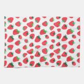 Vol met aardbeien theedoek (Horizontaal)