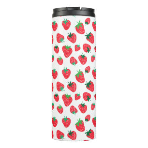 Vol met aardbeien thermosbeker