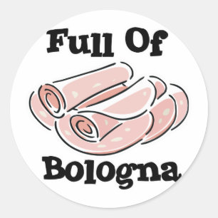vol met bologna ronde sticker