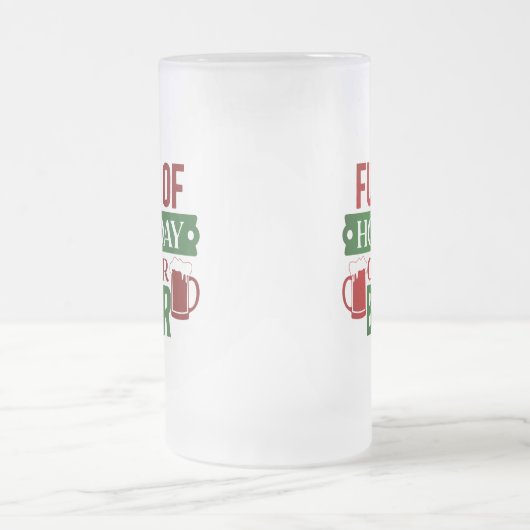 vol met feestelijke kronkel matglas bierpul (Center)