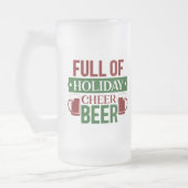 vol met feestelijke kronkel matglas bierpul (Links)