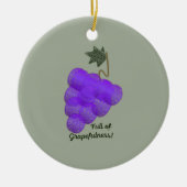 vol met grafieken keramisch ornament (Voorkant)