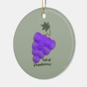 vol met grafieken keramisch ornament (Links)