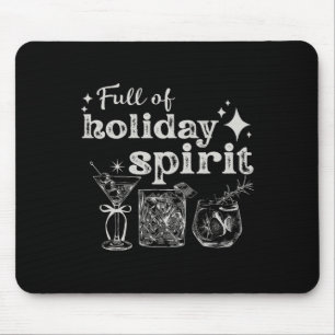 Vol met Holiday Spirit Wine Tail Christmas Party Muismat