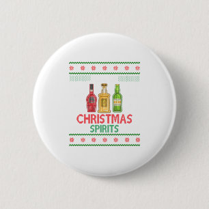 vol met kerstritjes grappig drinken ronde button 5,7 cm