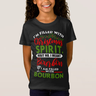 vol met kerstwijn Bourbon Funny Xmas da T-shirt