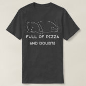 vol met Pizza en twijfelt aan Funny Pizza Lover Ki T-shirt (Design voorkant)