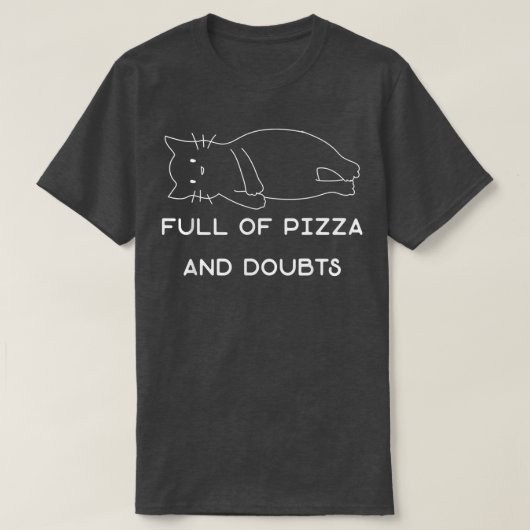 vol met Pizza en twijfelt aan Funny Pizza Lover Ki T-shirt (Design voorkant)