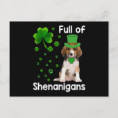 vol met Shenanigans Dog St Patricks Day Briefkaart (Voorkant)