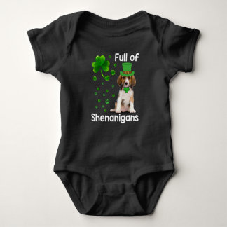 vol met Shenanigans Dog St Patricks Day Romper