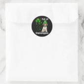 Vol met Shenanigans Dog St Patricks Day Ronde Sticker (Tas)