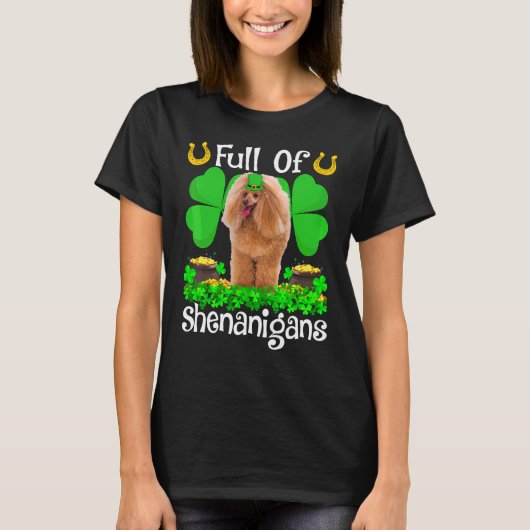 vol met shenanigans Speelgoed poodle Dog St Patric T-shirt (Voorkant)