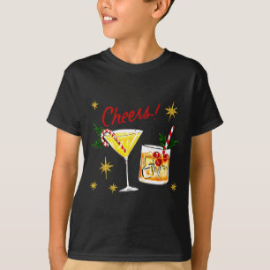 Vol met vakantie Srit Cheers Martini Kerst Drink T-shirt