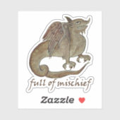 "Vol onheil" Dragon Vinyl Sticker (Vel)