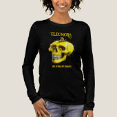 Vol Pulp Niet Gedachten Gele Pompoen Schedel Tri-Blend Shirt (Voorkant)