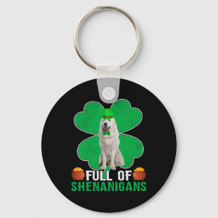 Vol Shenanigans Ierse Grote Pyreneeën Hond St Pa Sleutelhanger