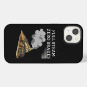 Vol stoom Nul remmen iPhone Hoesje (Achterkant horizontaal)