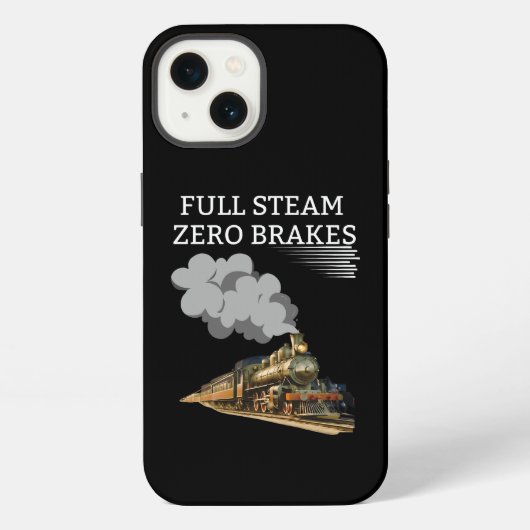 Vol stoom Nul remmen iPhone Hoesje (Achterkant)