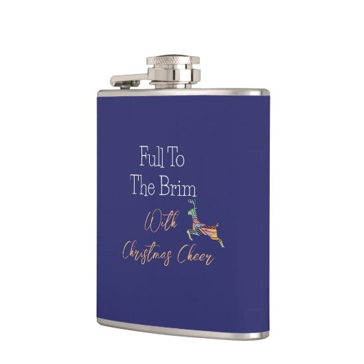 Vol tot de rand met kerstsfeer heupfles (Links)