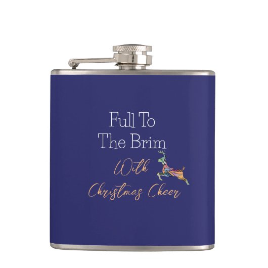 Vol tot de rand met kerstsfeer heupfles (Voorkant)