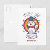 Vol trots | LGBTQ Cat Pride Briefkaart (Voorkant / Achterkant)
