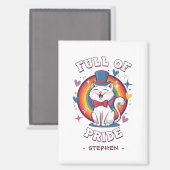 Vol trots | LGBTQ Cat Pride Magneet (Voorkant / Achterkant)