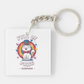 Vol trots | LGBTQ Cat Pride Sleutelhanger (Achterkant)