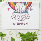 Vol trots | LGBTQ Cat Pride Theedoek (Gevouwen)