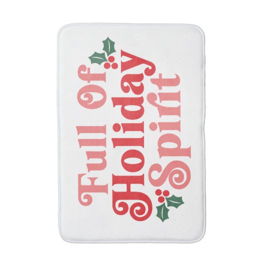 Vol van feestvreugde - Feestelijke typografie Badmat (Voorkant Verticaal)