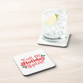 Vol van feestvreugde - Feestelijke typografie Bier Onderzetter (Rechterzijde)