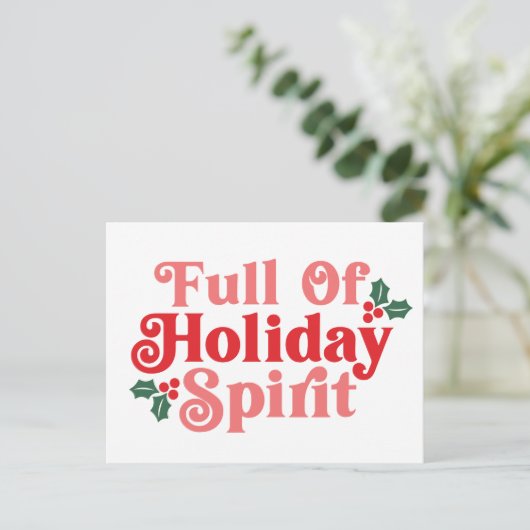 Vol van feestvreugde - Feestelijke typografie Briefkaart (Staand voorkant)