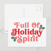 Vol van feestvreugde - Feestelijke typografie Briefkaart (Voorkant / Achterkant)