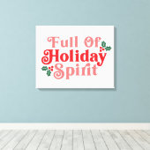 Vol van feestvreugde - Feestelijke typografie Canvas Afdruk (Insitu (Houten vloer))