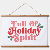 Vol van feestvreugde - Feestelijke typografie Hangend Wandkleed (Voorkant)