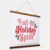 Vol van feestvreugde - Feestelijke typografie Hangend Wandkleed (Gebogen)