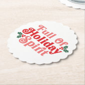 Vol van feestvreugde - Feestelijke typografie Kartonnen Onderzetters (Gekanteld)