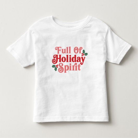 Vol van feestvreugde - Feestelijke typografie Kinder Shirts (Voorkant)