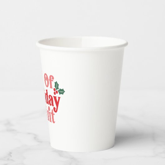 Vol van feestvreugde - Feestelijke typografie Papieren Bekers (Links)