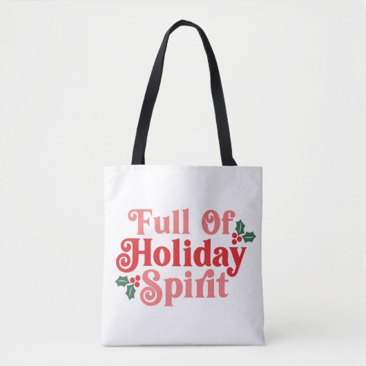 Vol van feestvreugde - Feestelijke typografie Tote Bag (Voorkant)